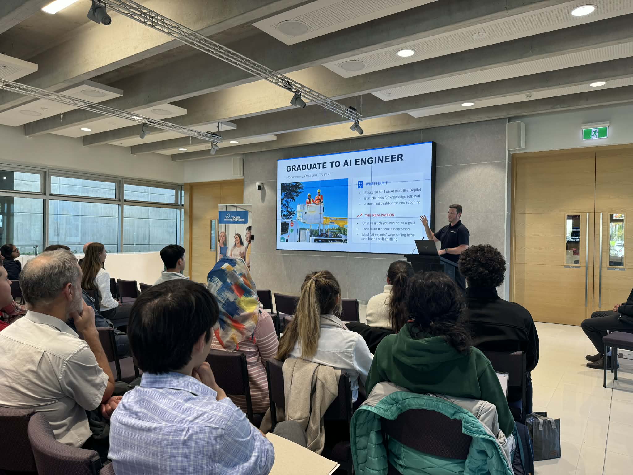 Attendees at the Graduated into a World of AI event in Christchurch